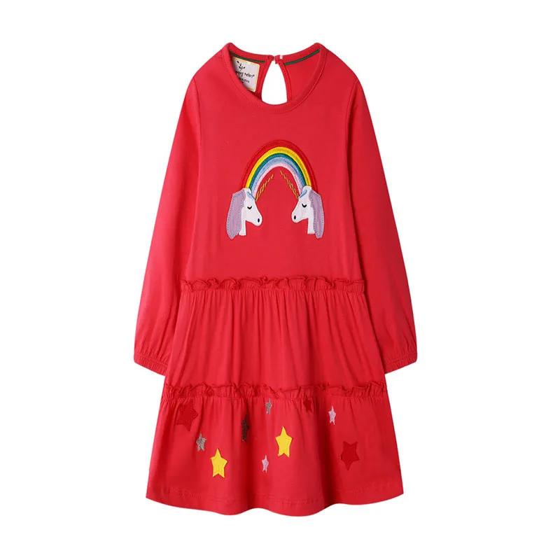 

01317 Princess Dresses Floral Baby Girls Clothing Long Sleeve Collar Tutu Flowers Party Dresses for Children Girl Dress