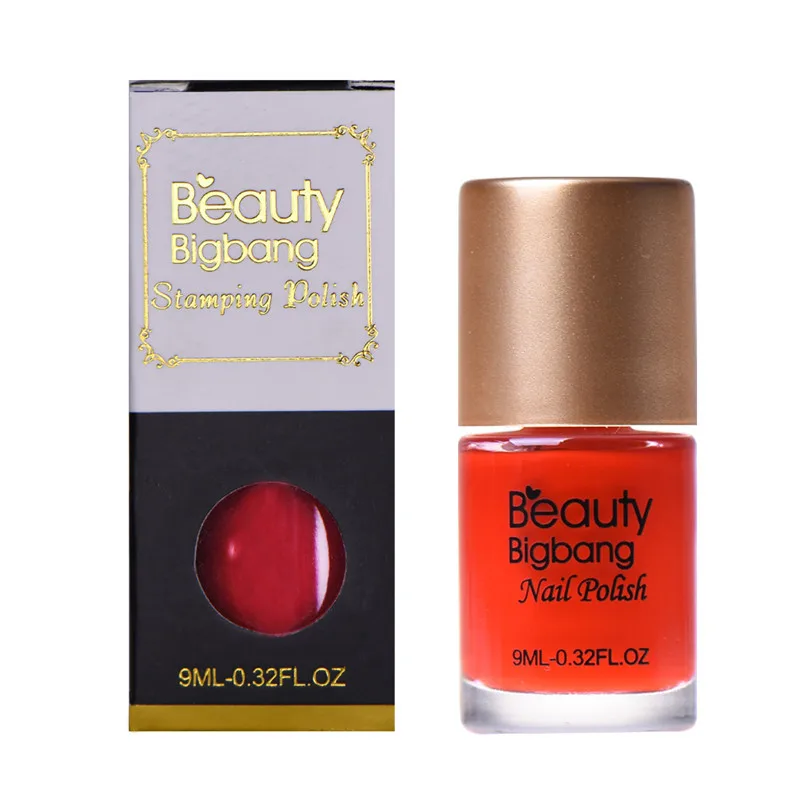 BeautyBigBang 9 мл 6 бутылок стемпинг ногтей Покрытие набор синий печать лак для дизайна ногтей шаблон плесень лак для ногтей набор
