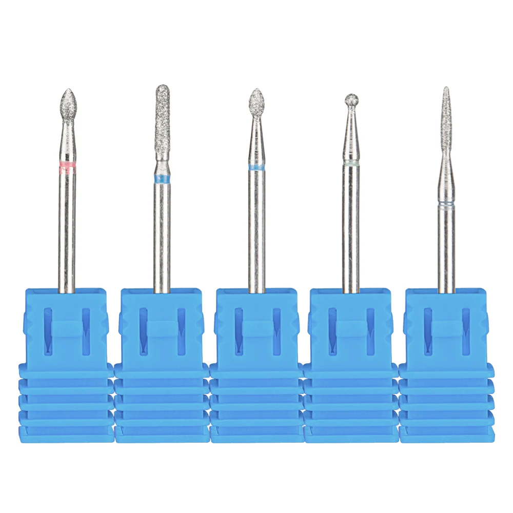 2 шт./лот алмазные фрезы для маникюра, фрезы для педикюра, сверла для ногтей, биты-аксессуары, насадки для маникюрных фрез, пилки для ногтей