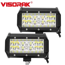 

VISORAK 5 Inch Quad-row Car LED Driving Work Light Bar For Pickup SUV 4x4 Tractor JEEP Off-road Truck 4WD Hummer Ford Nissan Bus