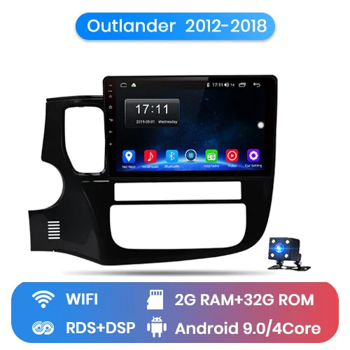 Junsun V1 2G+ 32G Android 9,0 DSP для Outlander 3 2012- автомобильный Радио Мультимедиа Видео плеер навигация gps RDS 2 din dvd - Цвет: 2-32G for wifi