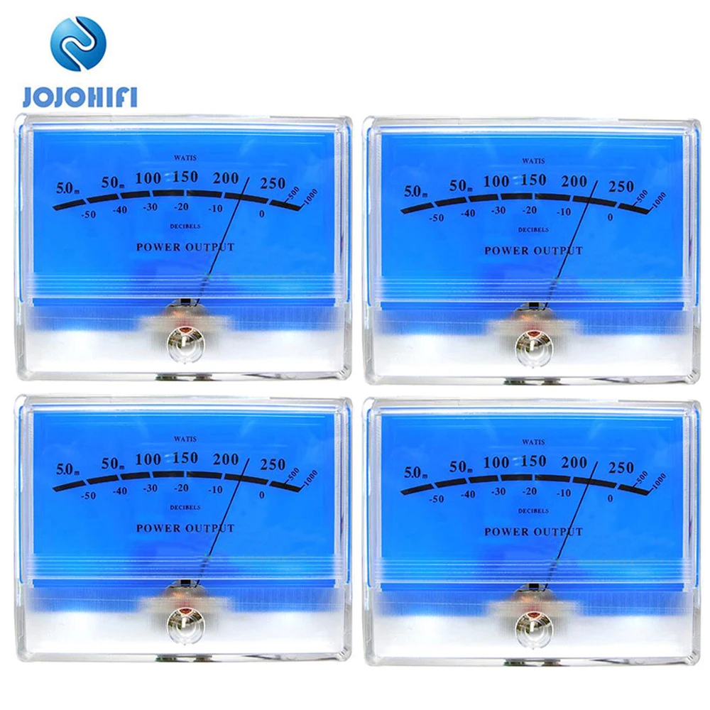 4pcs TN-90 Classic McIntosh Lake Blue Figure VU Meters Panel Head Table DB Table Audio Power Amplifier With Backlight 2pcs classic mcintosh lake water blue vu meters tube amplifier db power discharge flat tn 90 meter front audio power w backlight