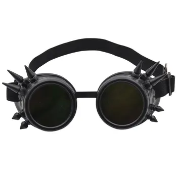 

With Rivet Retro Goggles Punk Glasses Steam Sunglasses For Halloween Cosplay Party Vintage Eyewear Glasses