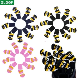 9 pcs/set of knitted golf iron headgear basic sock shape and cute washable and durable golf club head protector