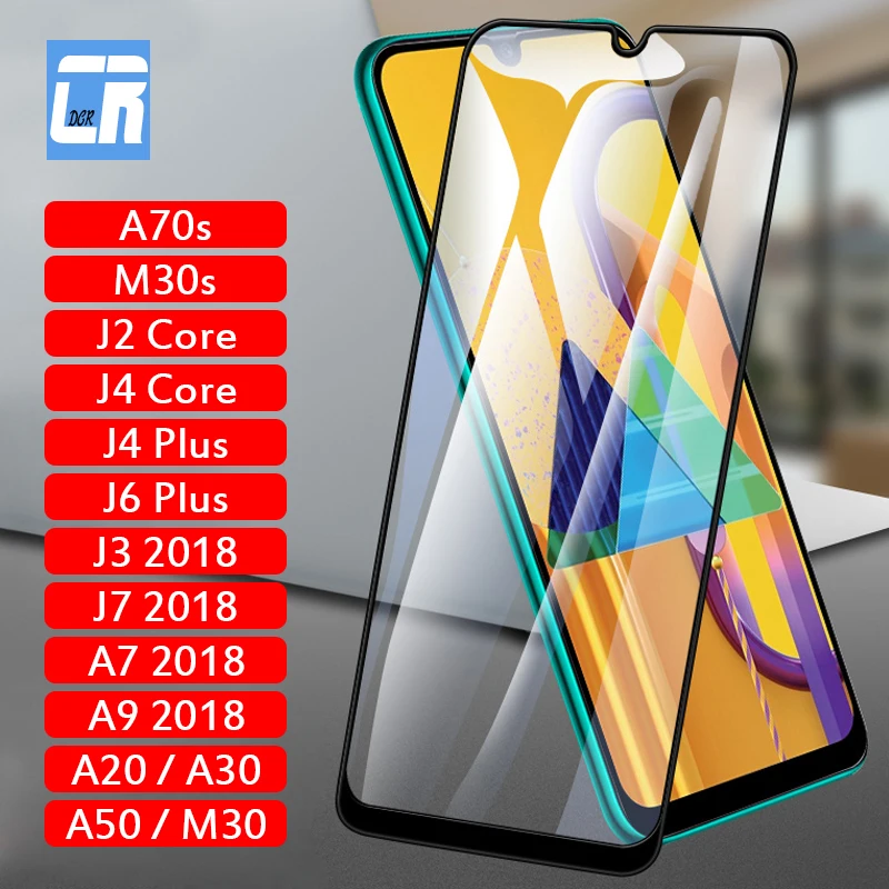 Закаленное стекло с полным покрытием для Samsung Galaxy A70s M30s A7 A9 J7 J3 2018 J6 J4 Plus J2 Core A20 A30 A50