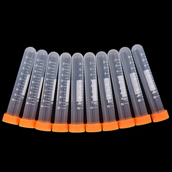 

10pcs Graduation Centrifuge Tube 2ml Volume Plastic Bottles with Round cap Transparent container 10ml
