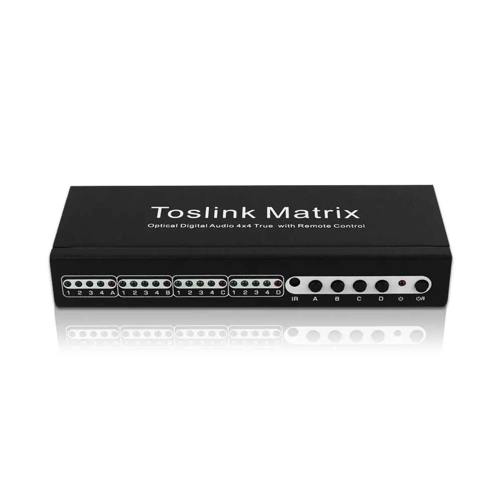 

SPDIF/TOSLINK Optical Digital Audio 4x4 True Matrix 4 in 4 out Switch Converter Splitter Box for TV STB DVD Player PC Amplifier