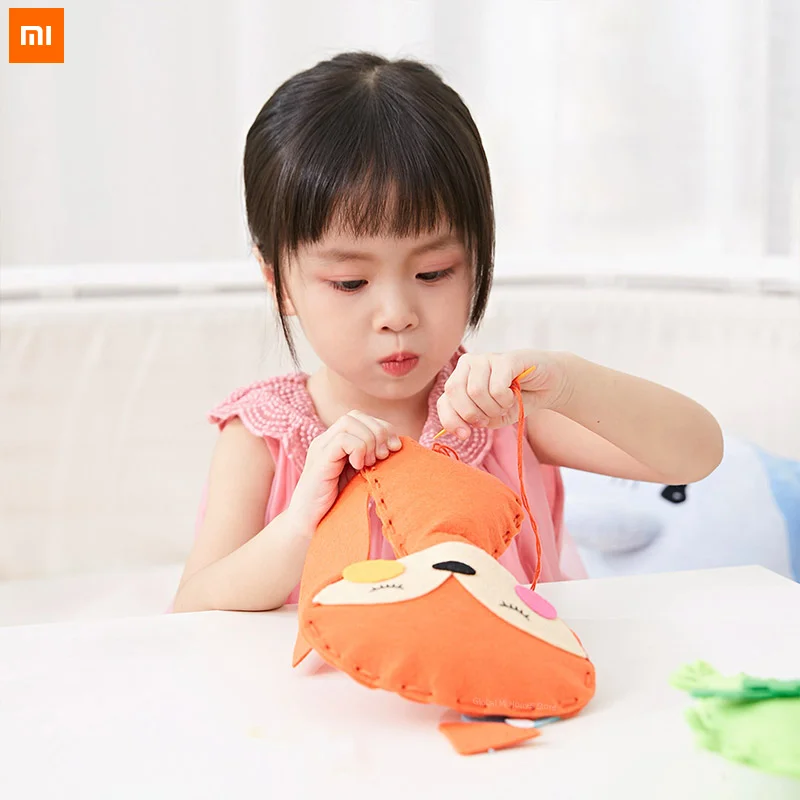 

Xiaomi Bravokids Orbital Animal Handmade DIY Puppet 5pcs/set Rabbit Fox Prince Frog Kitty Cat Panda for Children Educational Toy