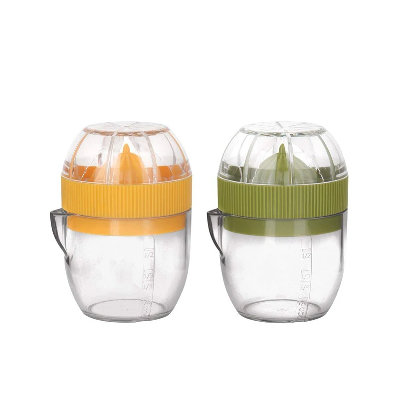 Lemon Squeezer LMETJMA Plastic Manual Orange Press Cup Citrus Squeezer Lid Pour Spout Fruit Tools