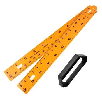 

1pc Plastic Measuring Ruler Practical Sectional Math Teaching Ruler Handle Ruler Ruler for Office School Home