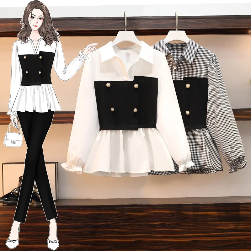 Новинка осени 2021 стильная модная универсальная приталенная рубашка большого