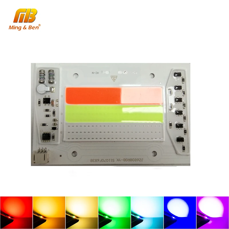 

LED Lamp LED RGB Chip 30W 50W AC220V 16 Color Changeable DIY Smart Lamp With Memory Function + IR Remote Control Home Lighting
