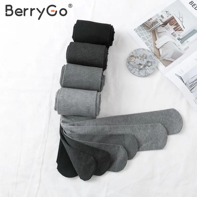 BerryGo, зимние тонкие теплые леггинсы, женские повседневные вязанные облегающие леггинсы, женский свитер, леггинсы, повседневные женские осенние колготки