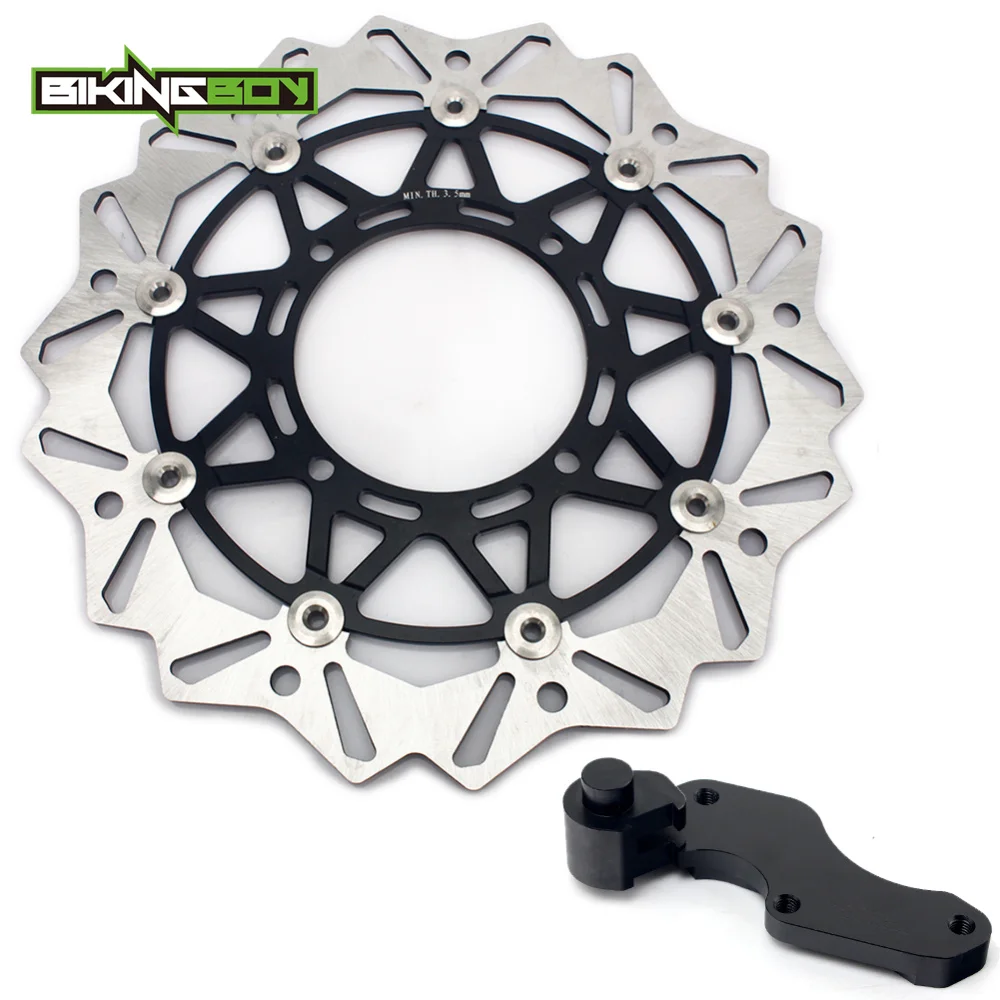 BIKINGBOY 320 мм передние тормозные диски роторы, Brakcet для Kawasaki KX 125 250 2006-2008 KX 250 450 F 2006- KLX 450 R 07-12