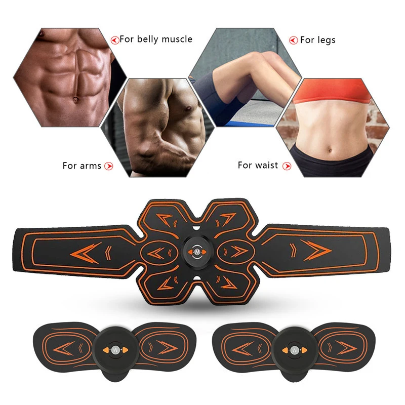 Women USB Smart EMS Abdominal Muscle Stimulator Exerciser Set Training Weight Loss Slimming Massager Fitness Machine