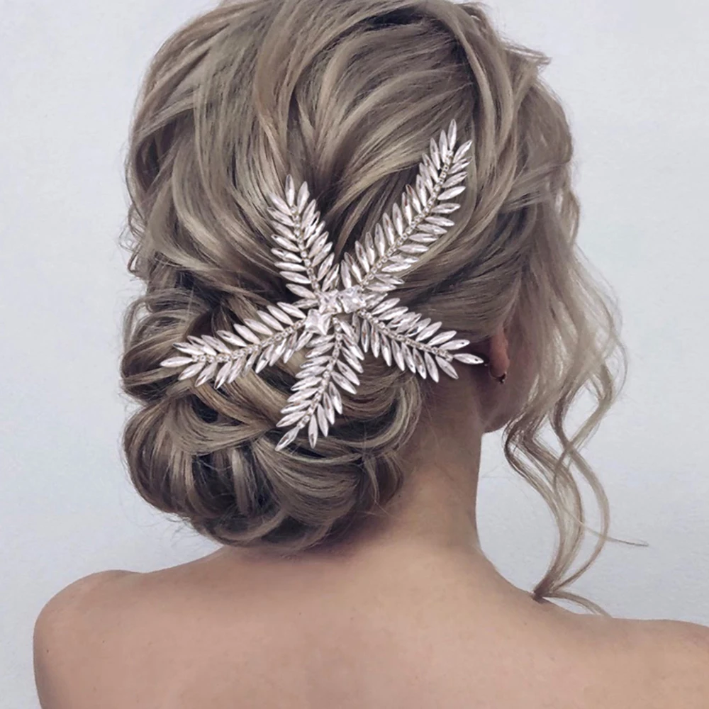

HP263 Silver Bridal Headpieces Tiaras Rhinestone Wreath Clips Women Jewelry in Hair Birthday Wedding Hair Accessories Handmade