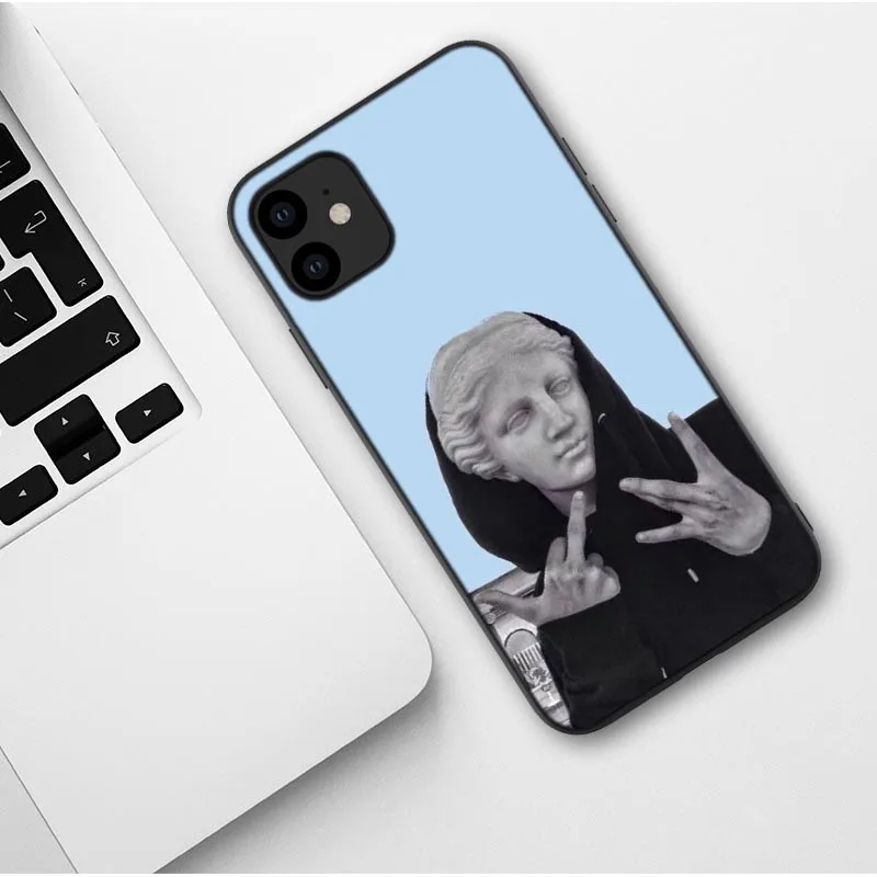 Чехол для телефона iPhone 11 Pro Max Mona Lisa забавные имитирующие художественные картины Рождение Венеры мягкий чехол для iPhone XR XS MAX