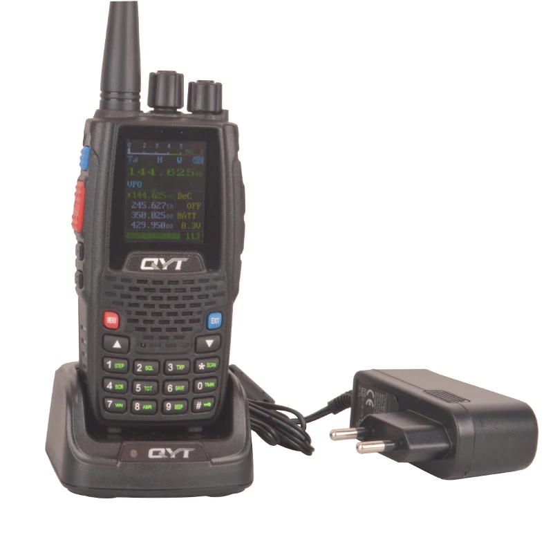 QYT KT-8R четырехдиапазонный скремблер VHF: 136-174 MHz, 220-260MHz UHF: 400-480 MHz, 350-390MHz FM цветной экран двухстороннее радио