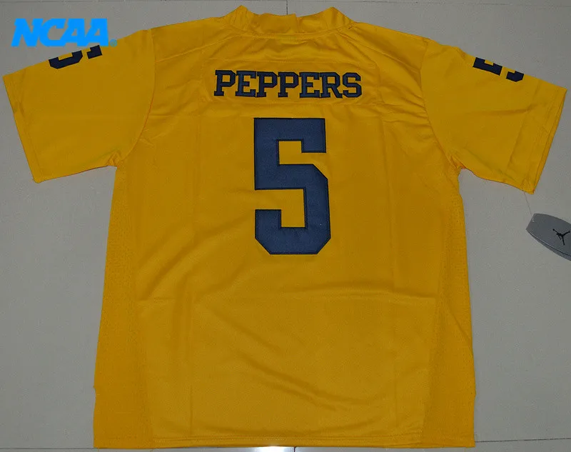 Новое поступление высокое качество Jabrill Peppers#5 Футболка колледжа ограниченная Спортивная футболка S-XXXL - Цвет: 8
