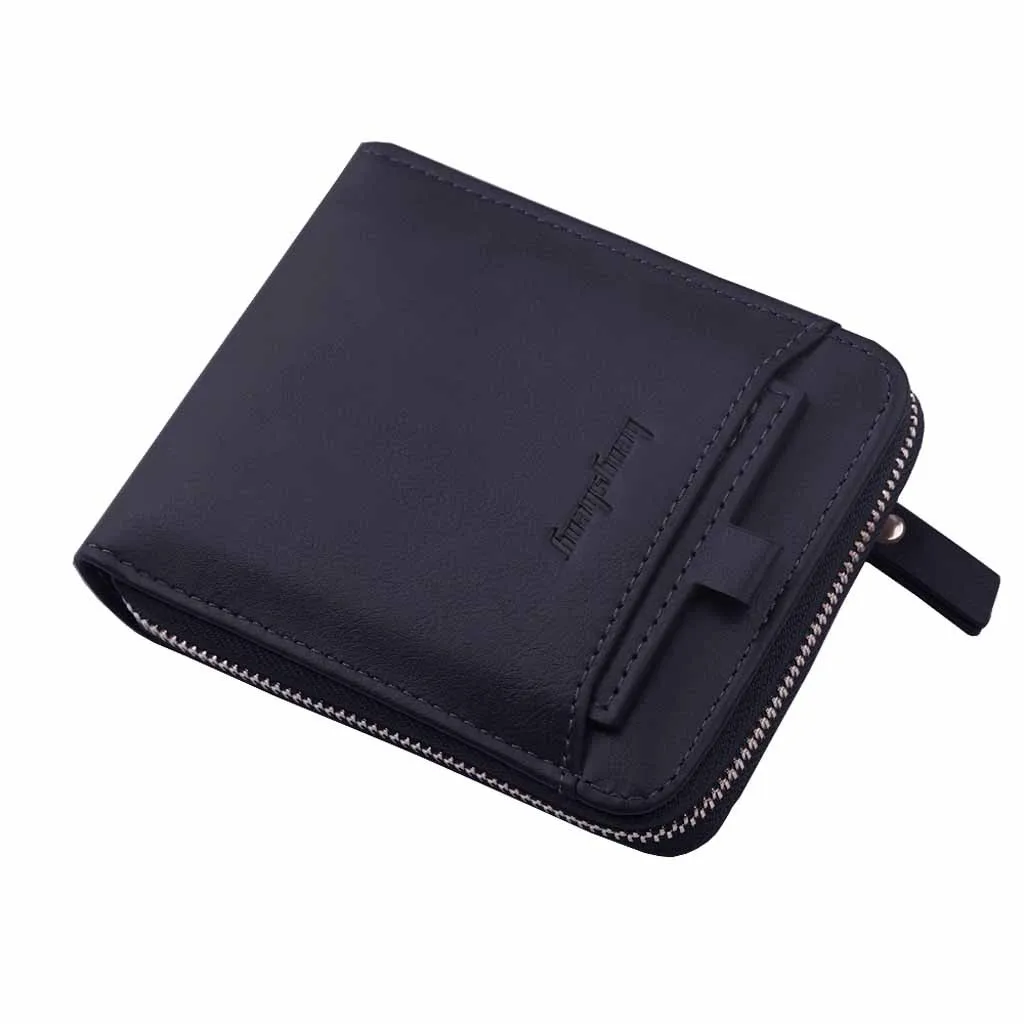Aelicy Кошелек для монет мужской короткий кошелек на молнии ретро горизонтальный