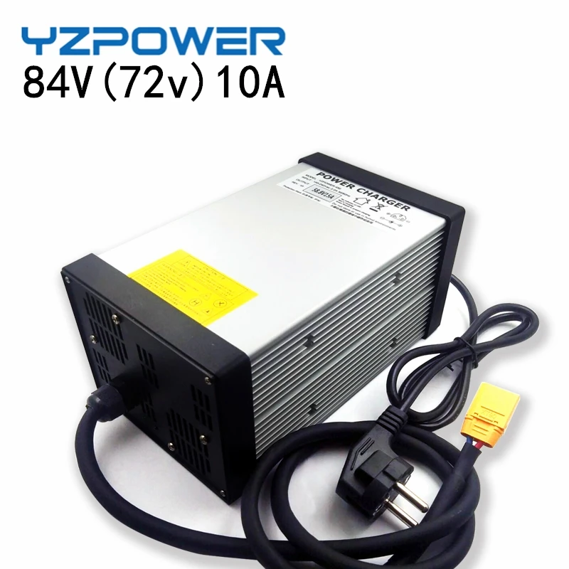 YZPOWER 84V 10A 9A 8A 7A 6A литиевое зарядное устройство для 20S 72V li ion электровелосипед