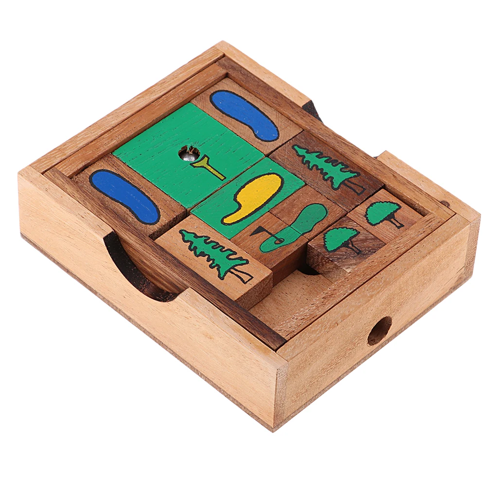Preschool Educational Toys Wooden Board Games Sliding Klotski
