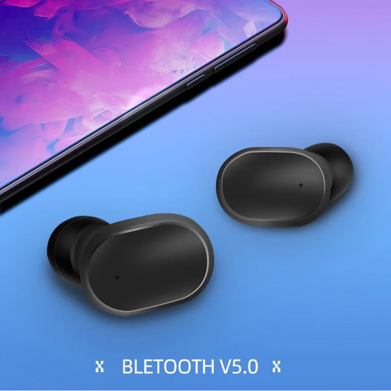 A6S Bluetooth гарнитуры для Xiaomi Redmi Airdots беспроводные наушники 5,0 TWS наушники с шумоподавлением Микрофон 280 мАч автоматическая зарядка