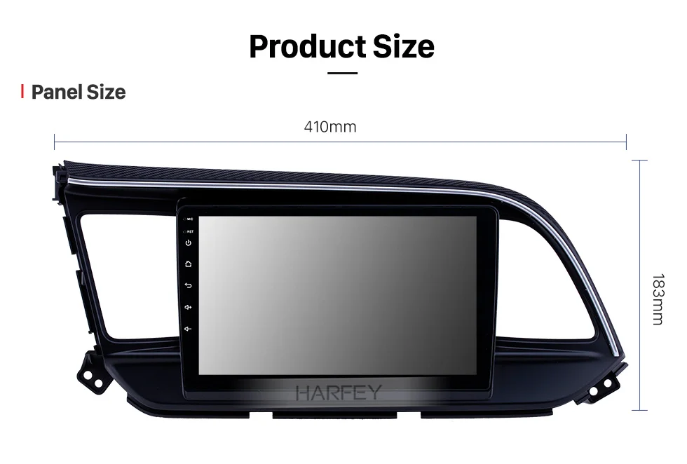 Harfey Автомобильный gps радио для hyundai Elantra LHD Android 8,1 " с USB wifi Bluetooth AUX Поддержка Carplay SWC камера заднего вида