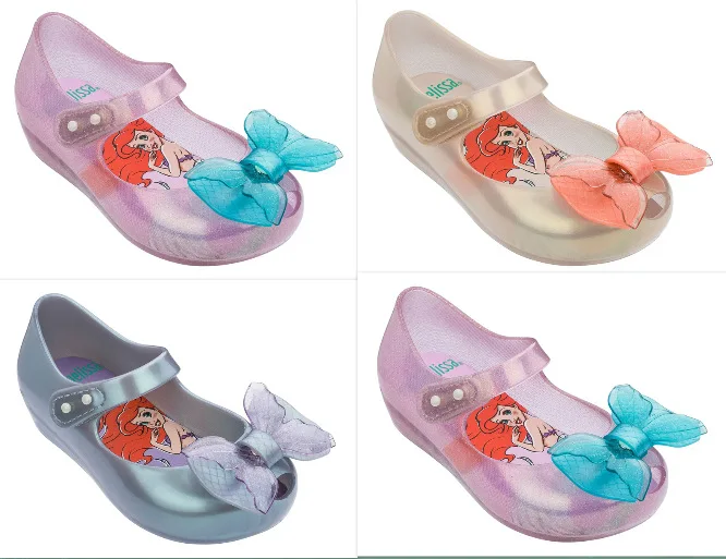 Мини Melissa прозрачные сандалии Русалочки детские сандалии 3D бабочка Девушка удобный бант Принцесса обувь Дети melissa обувь