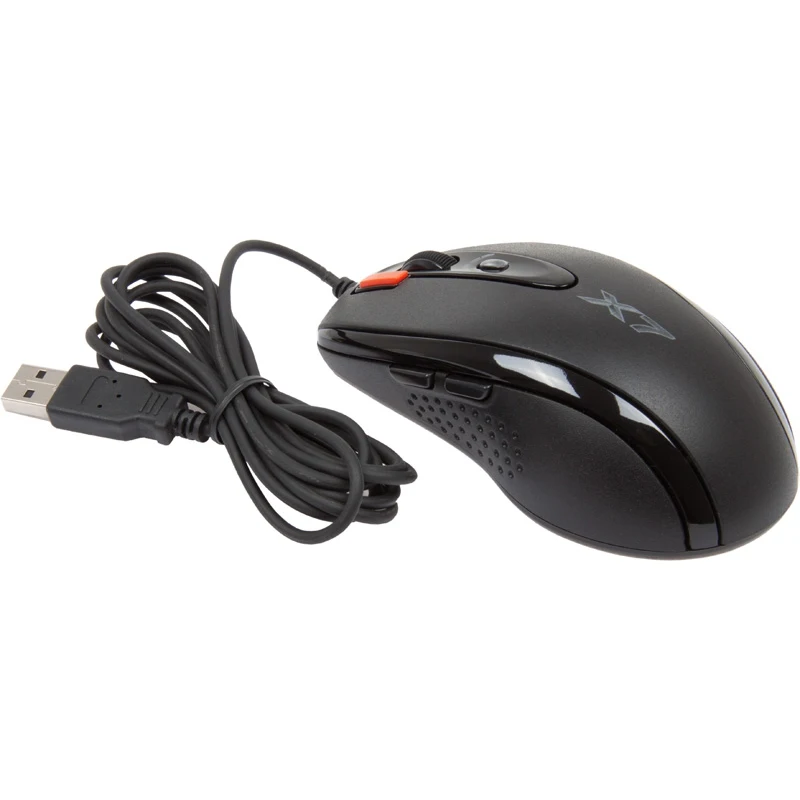 Мышь A4 X-710BK, проводная, USB, черный