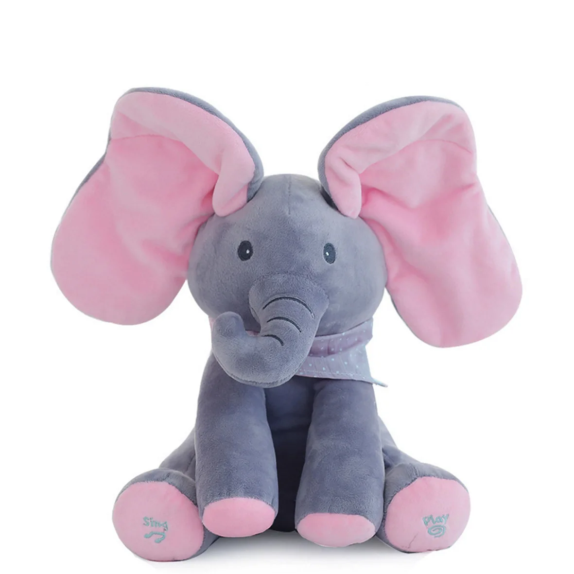 

Baby Elephant Doll Peekaboo Plush Toys Cute Dog Electric Music dang yan Doll Birthday Gift