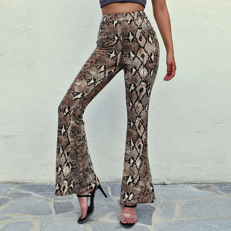 Design High Waist Women Snakeskin 