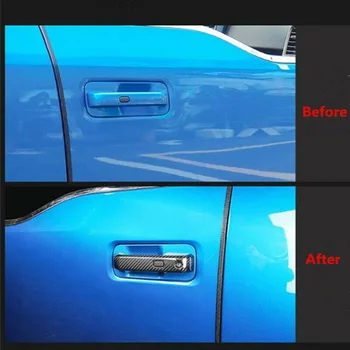 

4-piece ABS Carbon Fiber Outer Door Handle Cover For Ford F-150 F150 2015-2019 Easy To Install