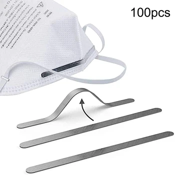 

100pcs Private Making Use DIY Mask Accessories Aluminum Nose Bridge Strips For Masks Making Mask Fix Protection Mouth Tool
