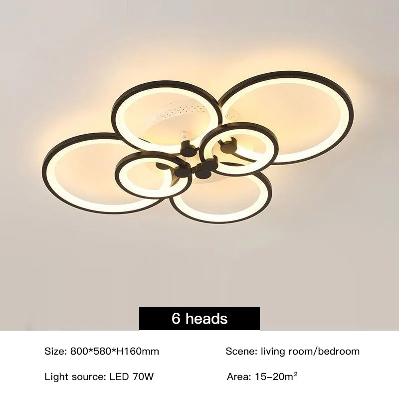 bedroom chandelier Modern Minimalist LED Chandelier For Living Room Bedroom Dining Kitchen Ceiling Light Smart Remote Control Round Ring Fixtures kitchen chandelier Chandeliers