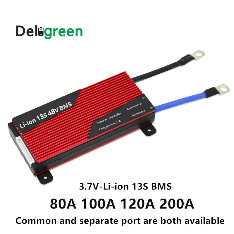 13S 80A 100A 120A 150A 200A 250A 48V PCM PCB BMS для 3 7 V LiNCM аккумулятор DIY18650 литий-ионный с