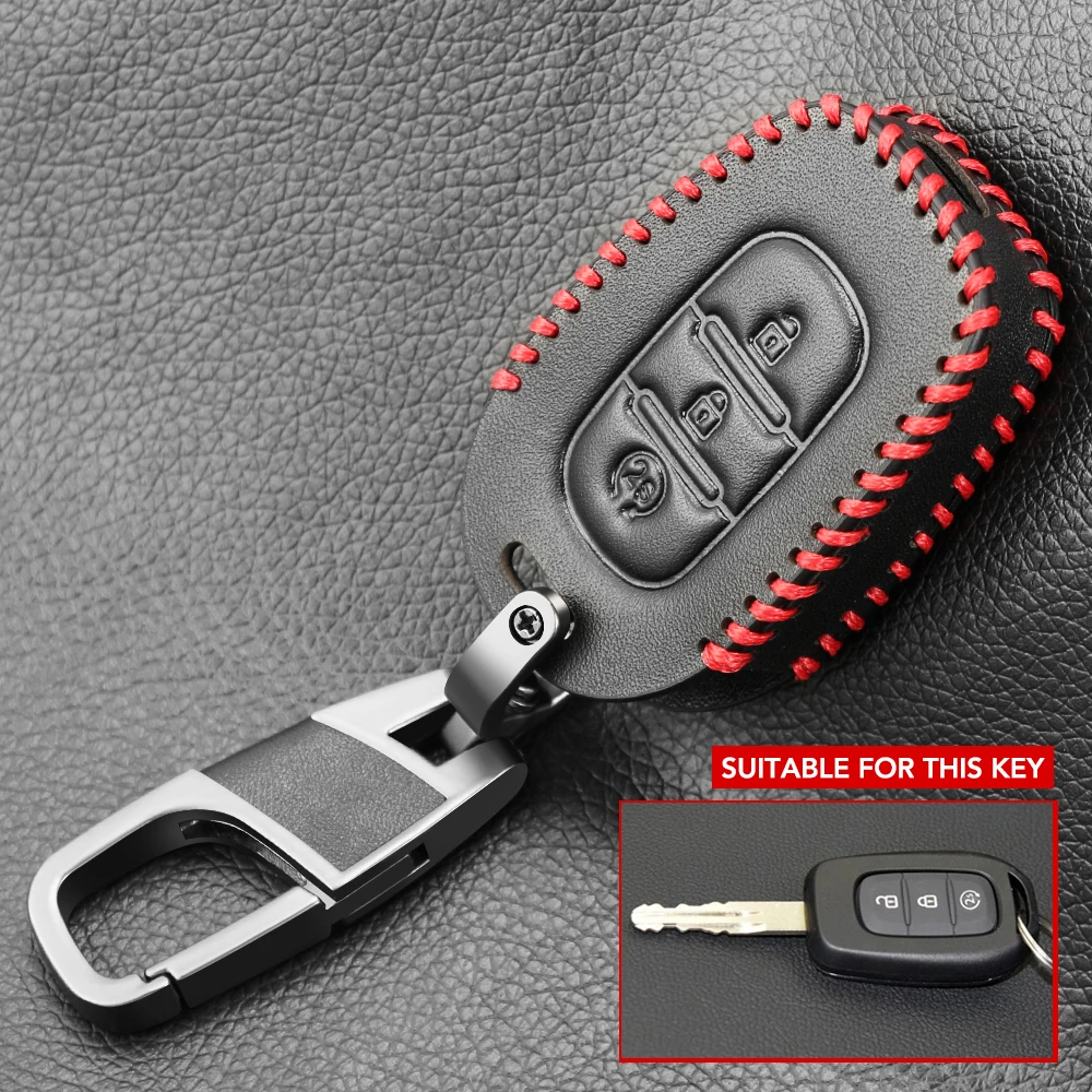 Key Case Leather Car Keychain For Renault Koleos Kadjar Megane Arkana Scenic Sandero QM5 QM6 accessories