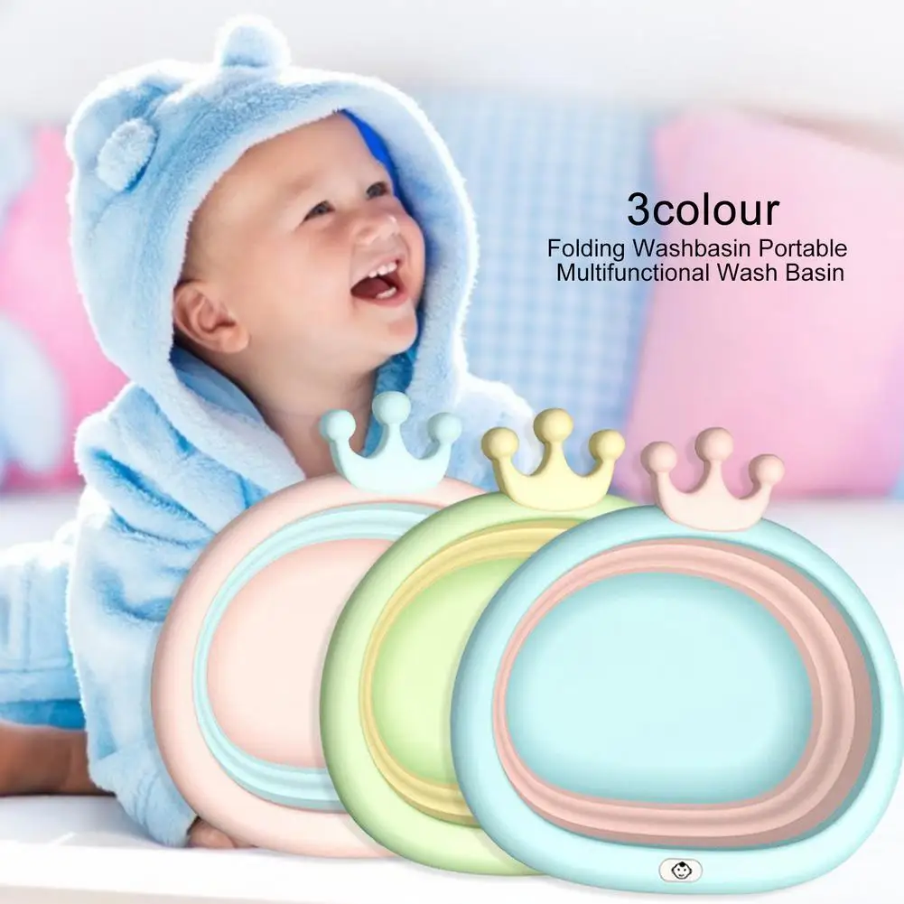 

Infant Folding Washbasin Portable Multifunctional Baby Basin Washbasin Children Basin Wash Pp Basin Easy To Travel And Carry