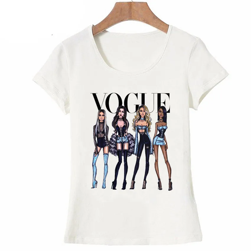 Крутой для хипстеров Vogue Spice футболка для девочек Летняя модная женская футболка Веселая Повседневная Девичья Футболка женские милые футболки - Цвет: Z3330