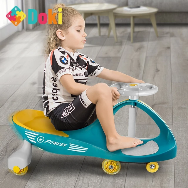 Doki Children Swing Car Original Plasma Car Ride On Car Cheap Twist Cars Twisting  Universal Wheel Sliding And Swinging Toy 2021 1