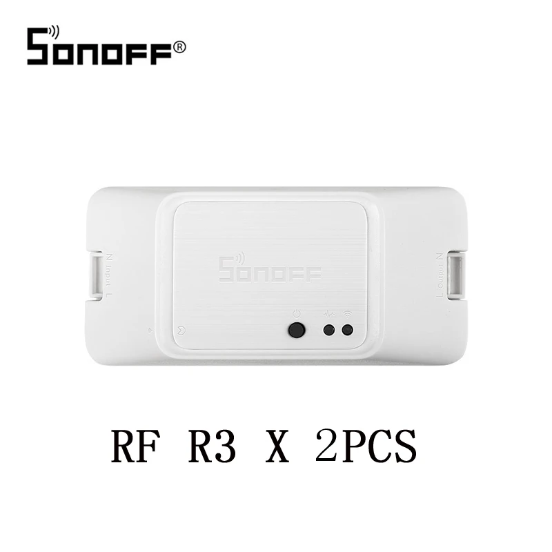 SONOFF RFR3 DIY wifi Пульт дистанционного управления смарт RF переключатель работы с Alexa/Google домашний помощник Модуль Автоматизации умного дома DIY таймер - Комплект: RFR3 2pcs