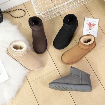

Women's Leather and Fur in One Snow Boots winter boots women boots for women