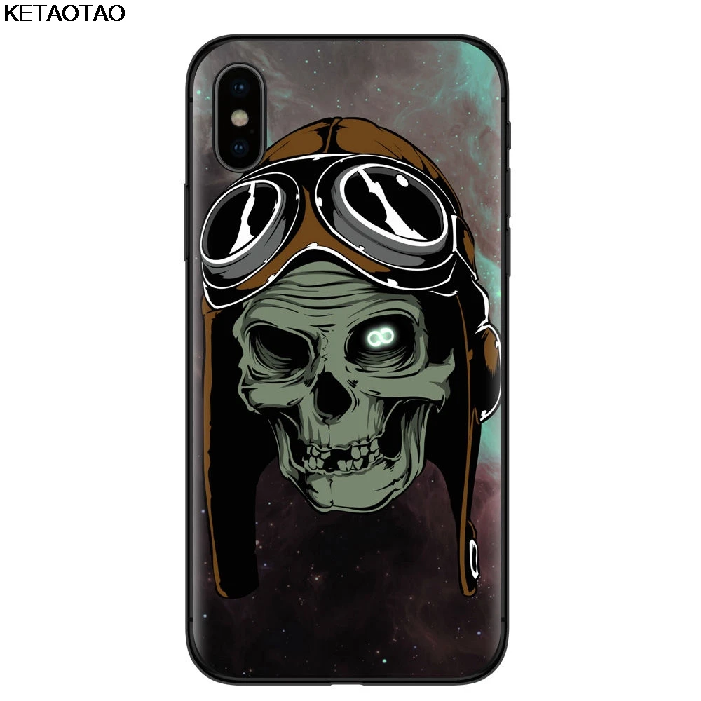Gold KETAOTAO Fashion Retro Style Skull Flower for Samsung galaxy S4 S5 S6 S7 S8 S9 S10 edge Note Case Soft TPU Rubber Silicone - Color: Gold