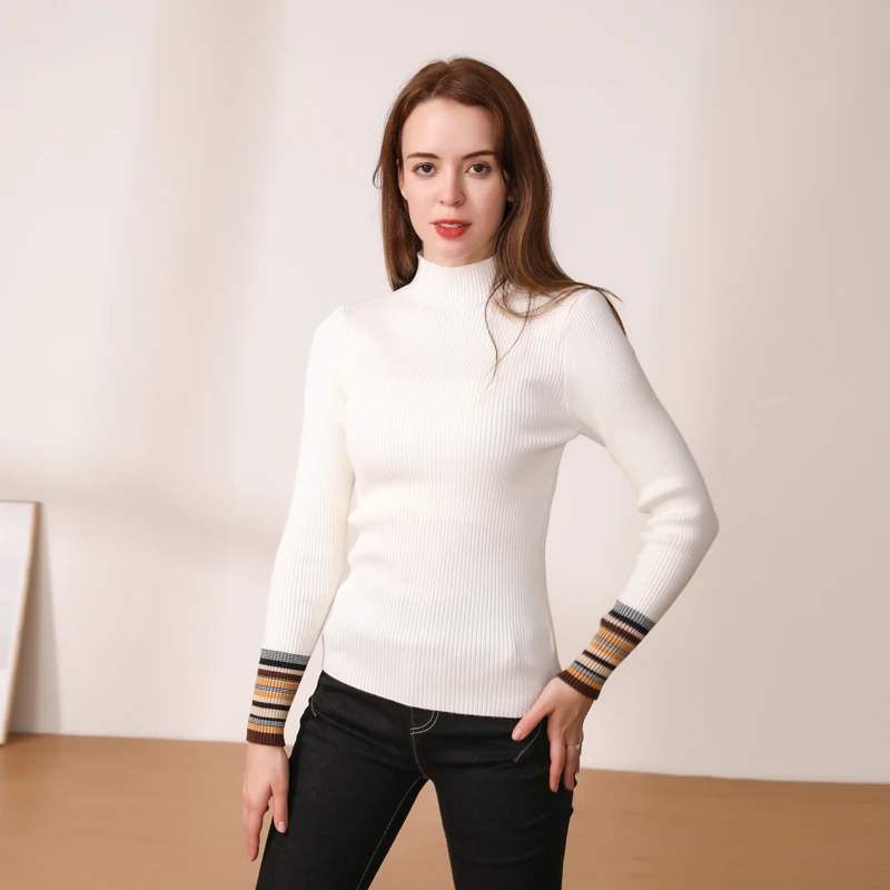 

Blouses Pullover Ladies Long Sleeve Top Style Women's Sweater Outerwear Korean Fashion Knitted Cropped Woman Jumper Tops Basic