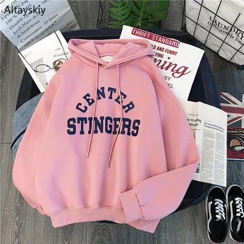 

Hoodies Women Sweet Warm Chic Simple Leisure Daily Korean Style Harajuku 2020 New Soft Kawaii Elegant Letters Students Girls