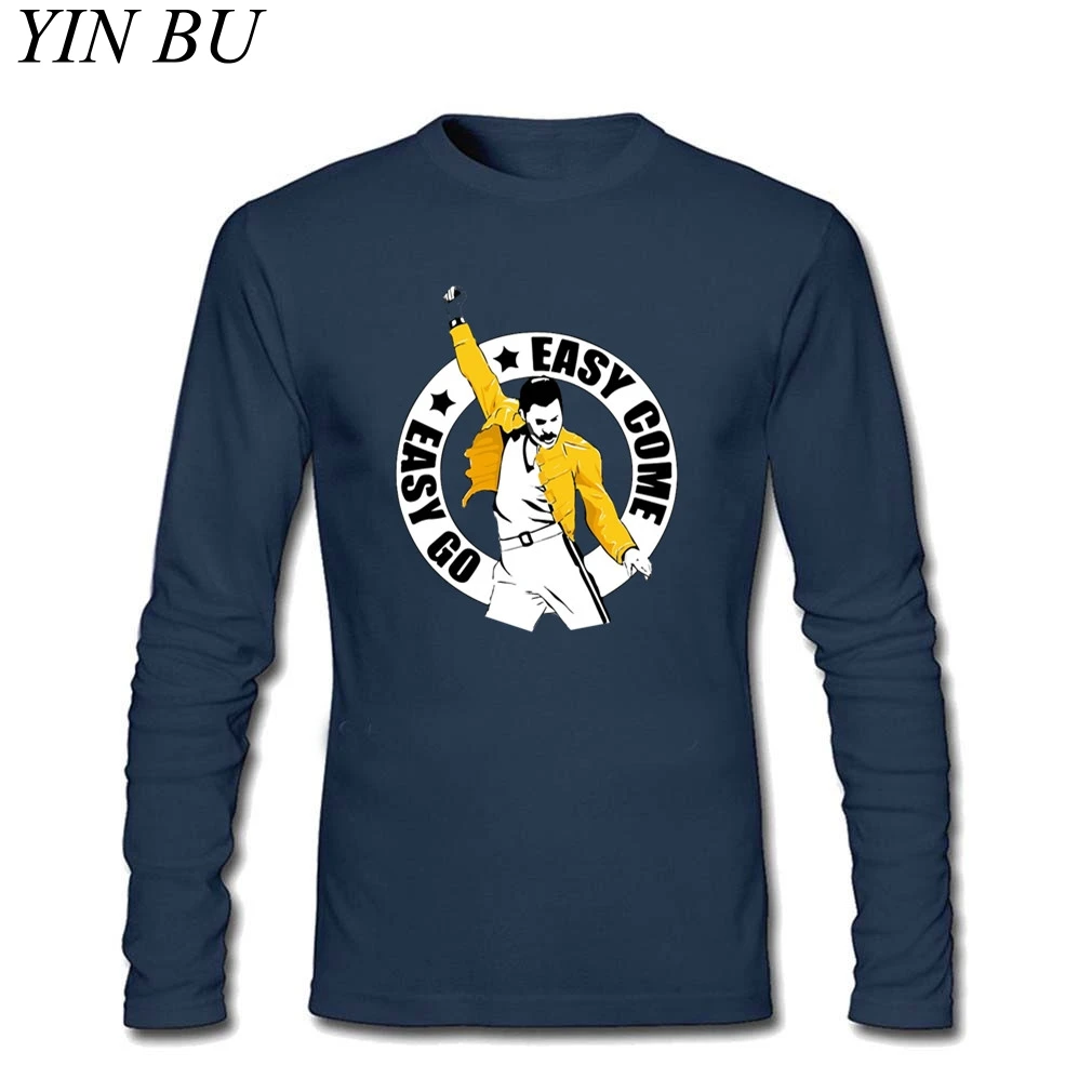Мужская футболка с Фредди Меркурий, Camisetas Hombre Swag, футболки для мальчиков, уникальные, на заказ, с длинным рукавом, Hombre, семейная футболка - Цвет: Белый