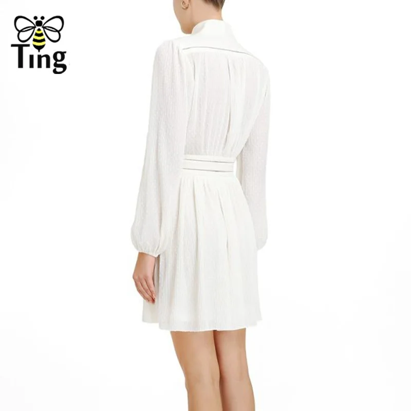 Tingfly Runway дизайнерское Плиссированное мини-платье модное открытое однобортное короткое вечернее платье повседневное платье Vestidos 3 цвета Sprin