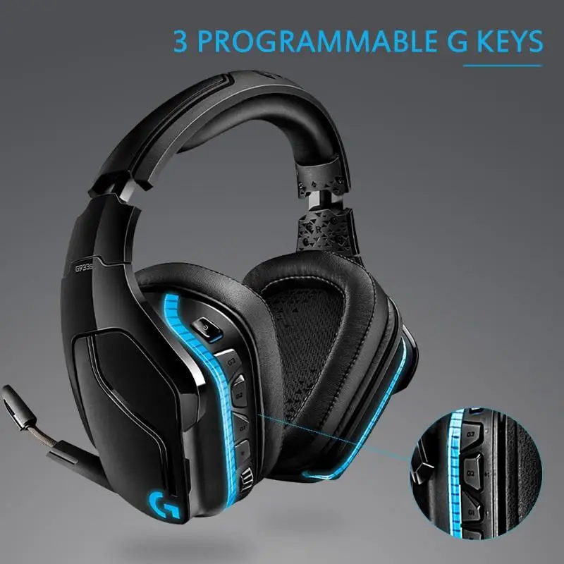 NanGuan LUXPAD 43h 룩스패드43 - 원스탠드 ?Logitech G933 / G933S Wireless 7.1 RGB Gaming Headset Multi-Platform DTS Headphone X Dolby Headphone Wired Wireless for PC Gamer