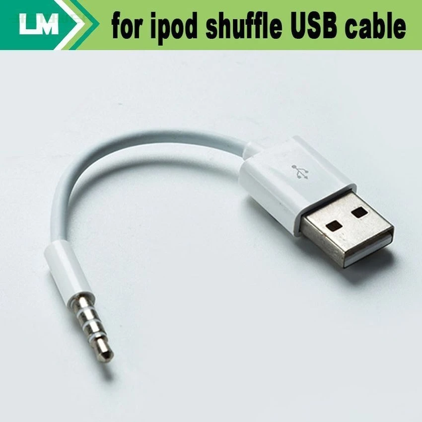 White USB 2 0 Male to 3 5mm Headphone Audio AUX Male Plug Car Cable Jack Charger Cable Wire Cord 50pcs lot
