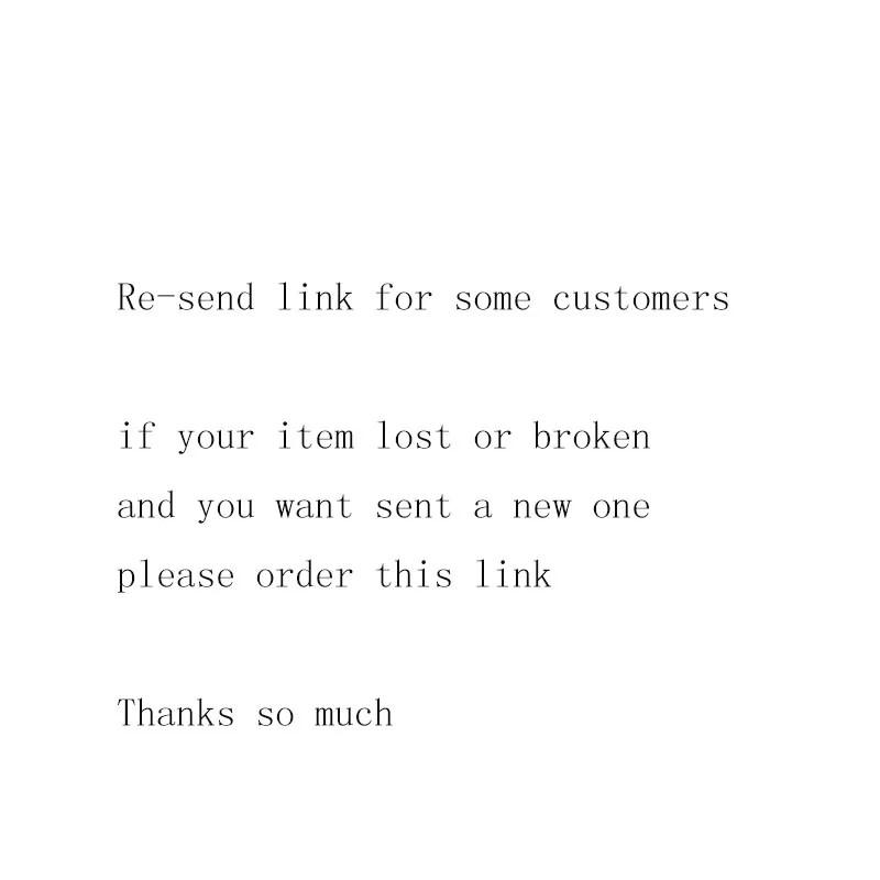 Повторная отправка по ссылке если товар потерян или сломан мы можем повторно